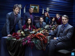 The cast of Hannibal digs in. (NBC)