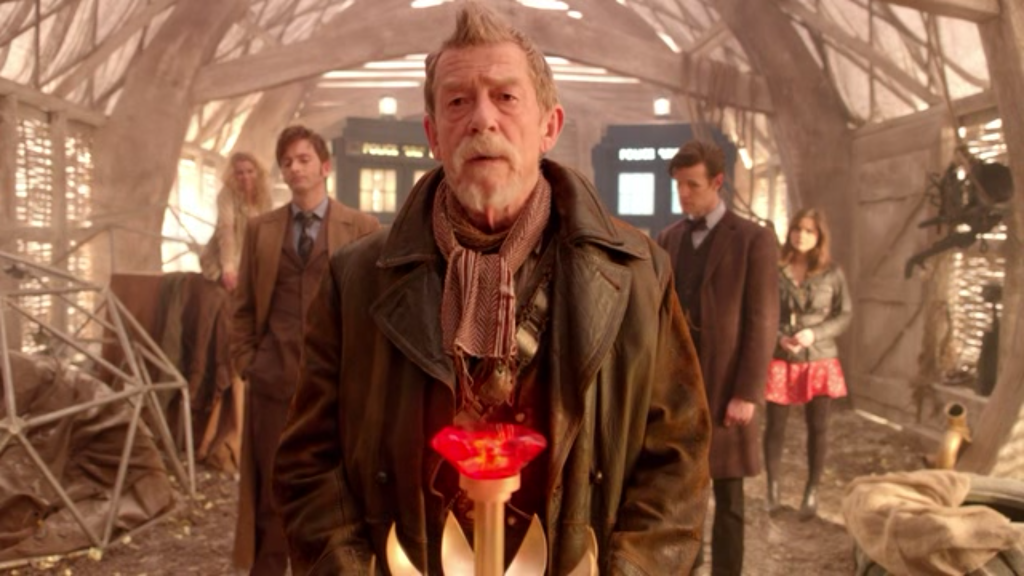 Surprisingly, nothing bursts out of John Hurt's chest. Not a single thing.
