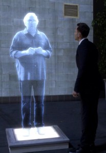 Pierce Hawthorne (Chevy Chase) returns as a hologram. (Screencap: Community wiki)