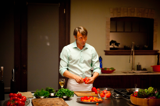 Hannibal (Mads Mikkelsen) prepares. Photo courtesy of Brooke Palmer and NBC/Sony. 