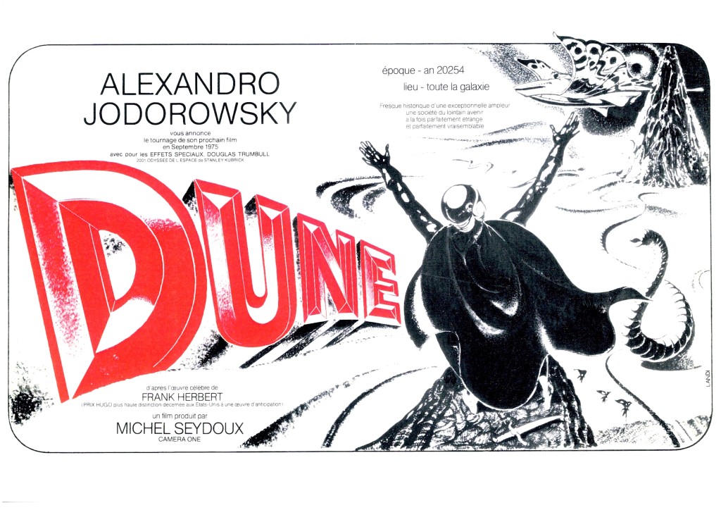 The original poster for Jodorowsky's unfilmed Dune adaptation.
