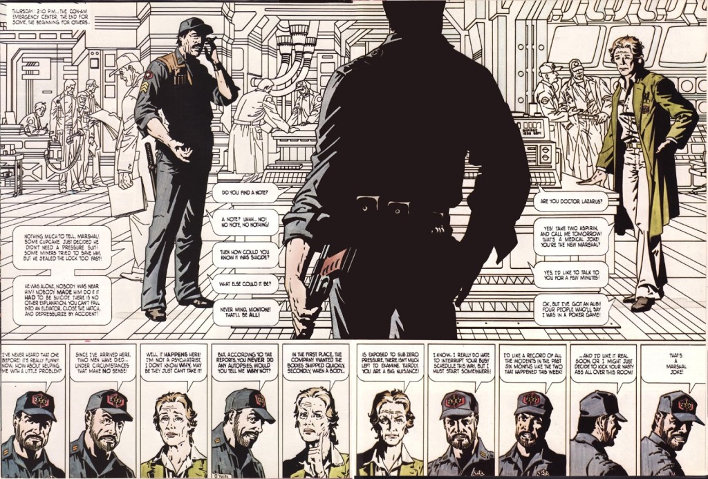 A page from Outland. Art by Jim Steranko.