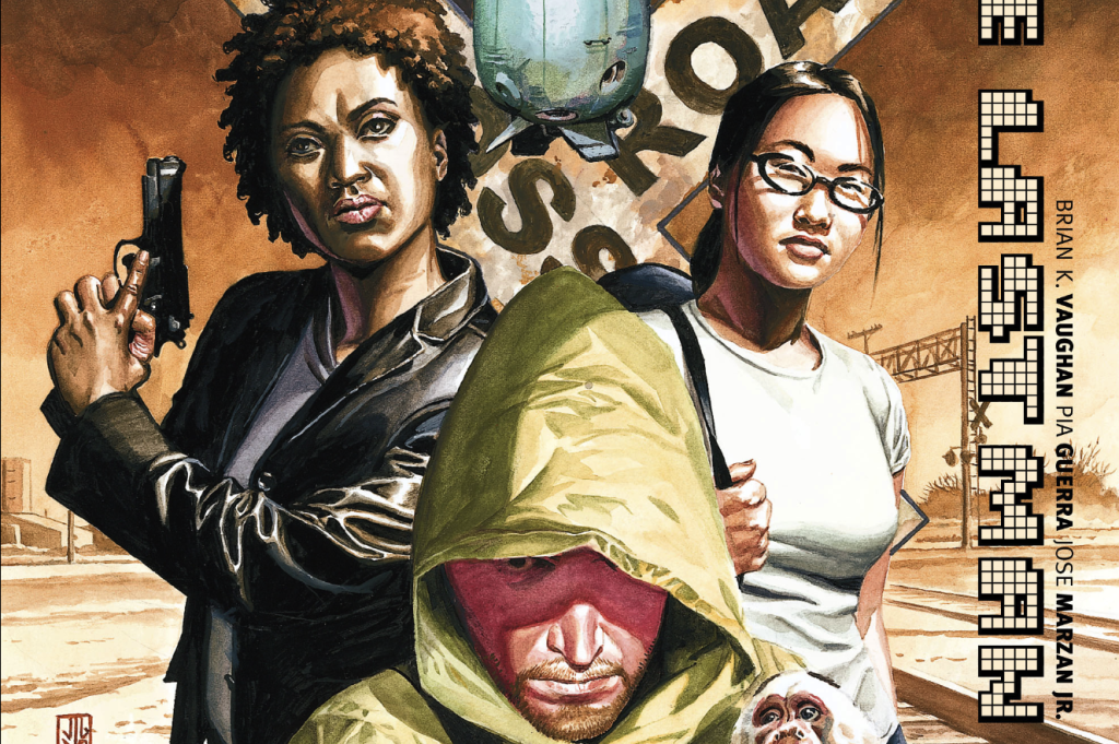 From the cover of Y: The Last Man #11, one of the many comics edited by Steve Bunche. (Art by JG Jones)