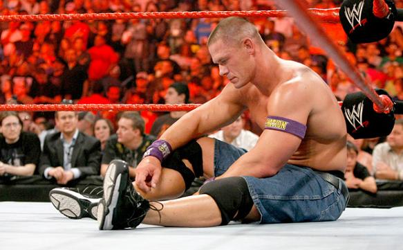 John Cena, probably wondering why Michael Bay calls The Rock, but not him.
