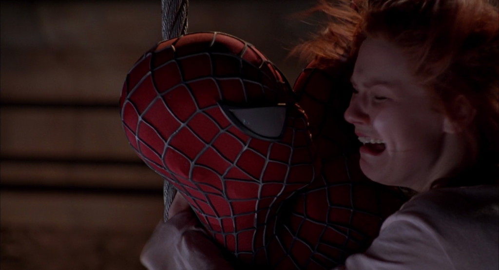 Spidey saves MJ a couple times, y'know how it is.