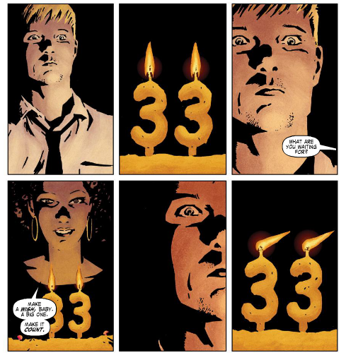 The end of Fraction and Brubaker's Iron Fist story leaves tantalizing questions unanswered. Art by David Aja. 