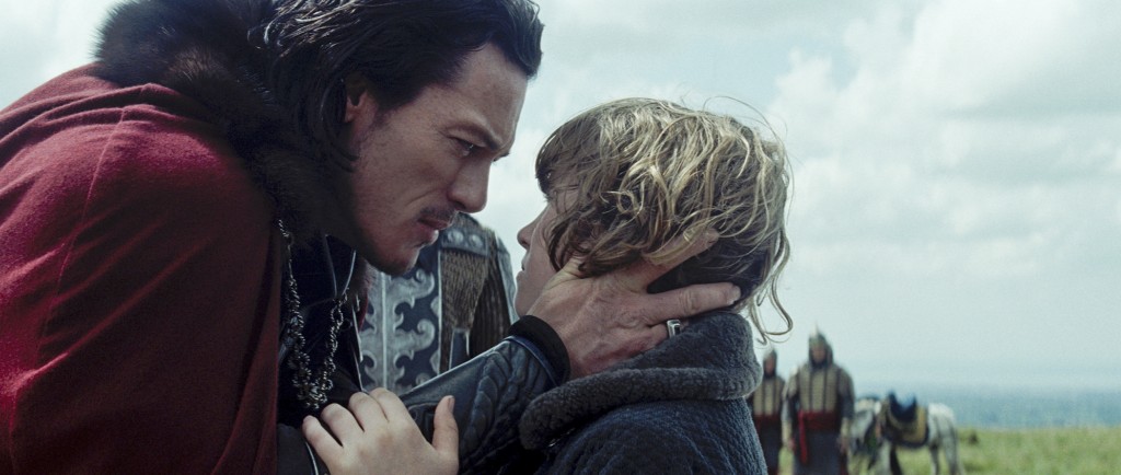 Vlad (Luke Evans) and his son/device.