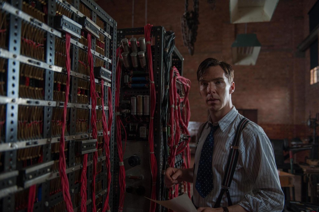 The stars of The Imitation Game: Benedict Cumberbatch and Christopher the codebreaking device.