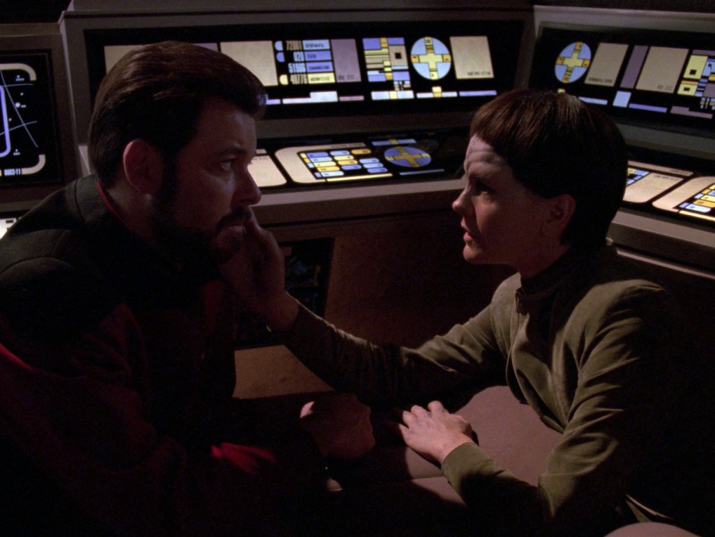 Riker finds himself involved in another complicated romance.