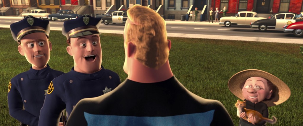 "Thank you, Mr. Incredible. You've done it again." "Yeah, you're the best."